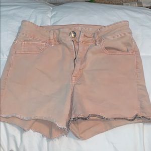 American Eagle light pink jean shorts